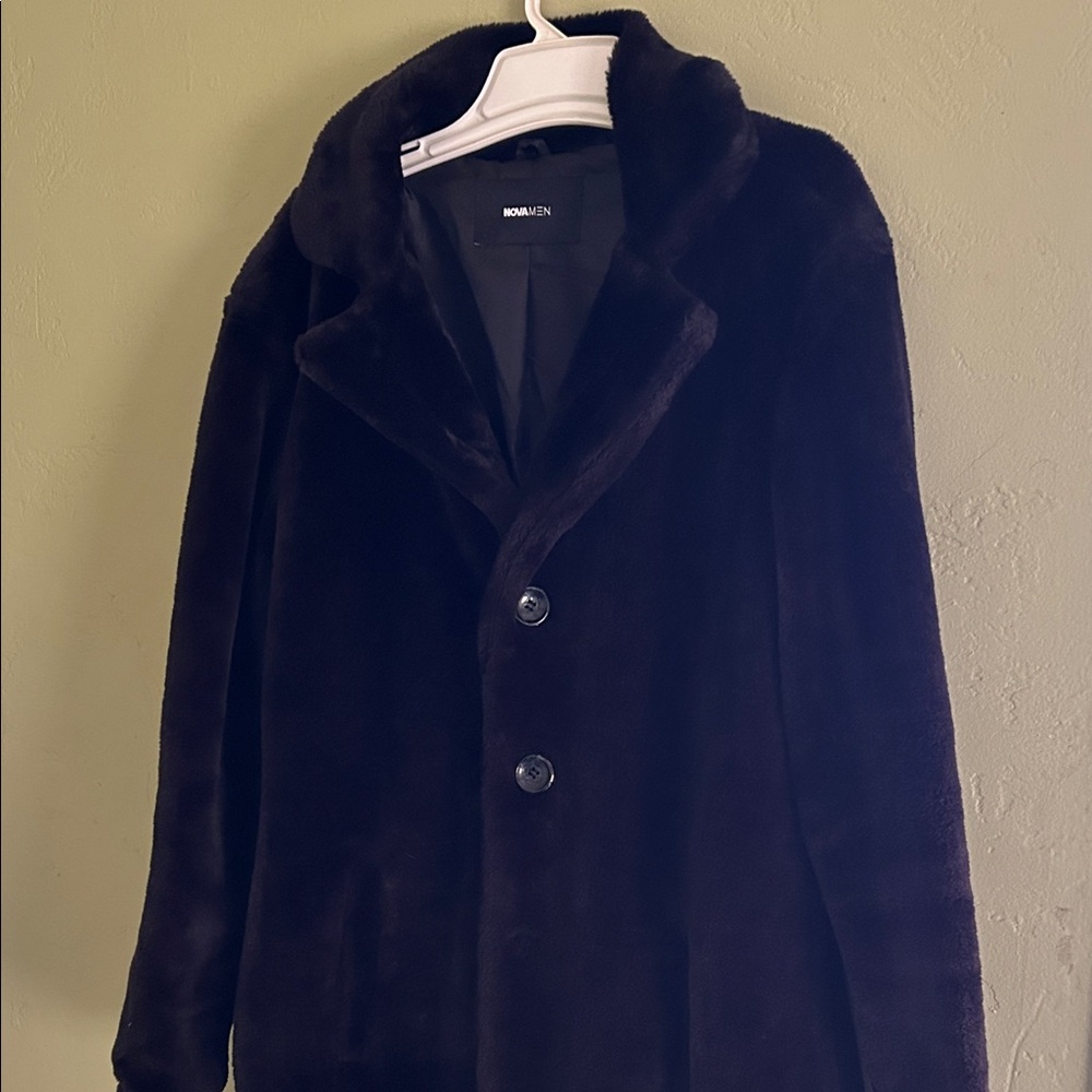 Black Faux Fur Coat